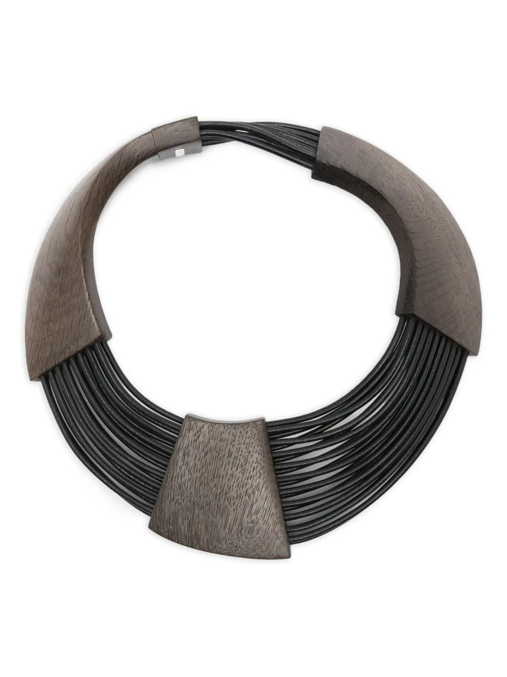 Monies Brisa wood necklace | Black | Image 1