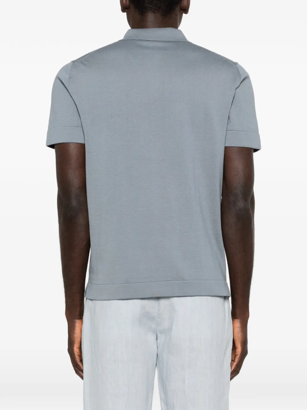 Brioni T-shirt met reverskraag Blauw