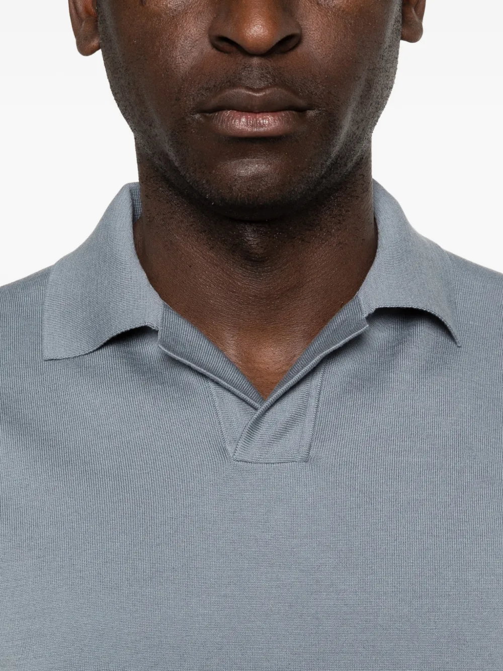 Brioni T-shirt met reverskraag Blauw