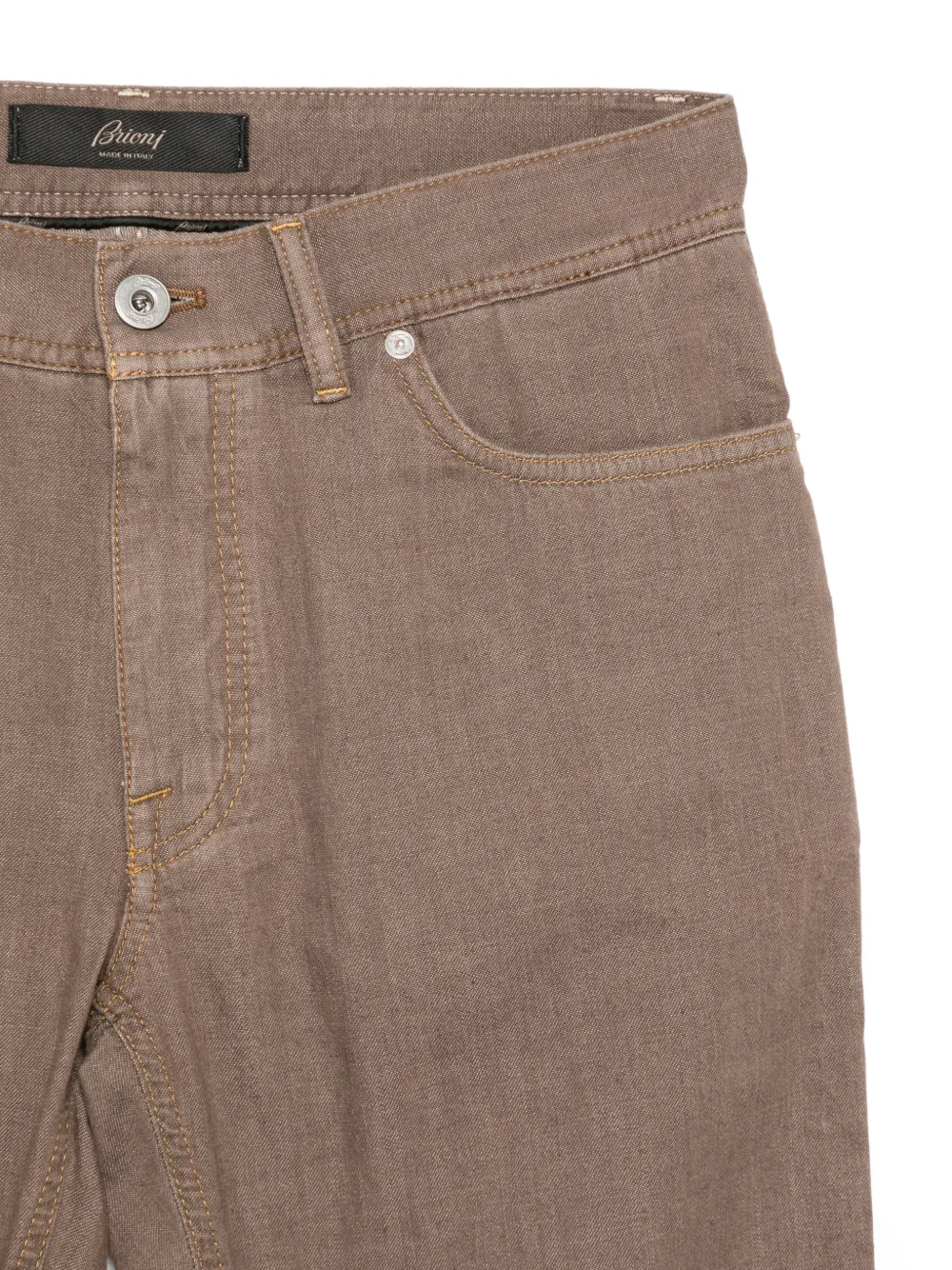 Brioni Meribel broek met riemlussen Bruin