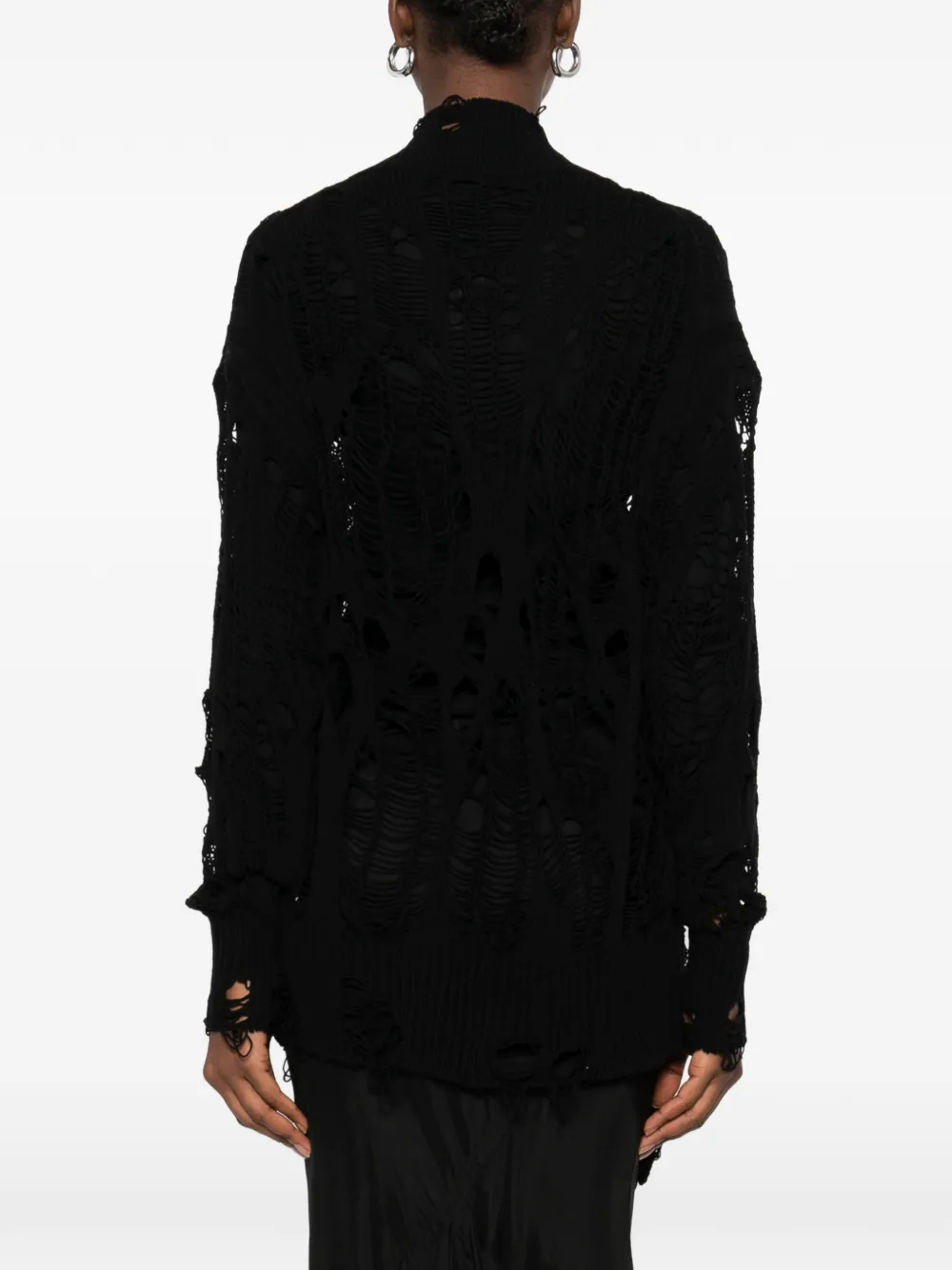 distressed knitwear