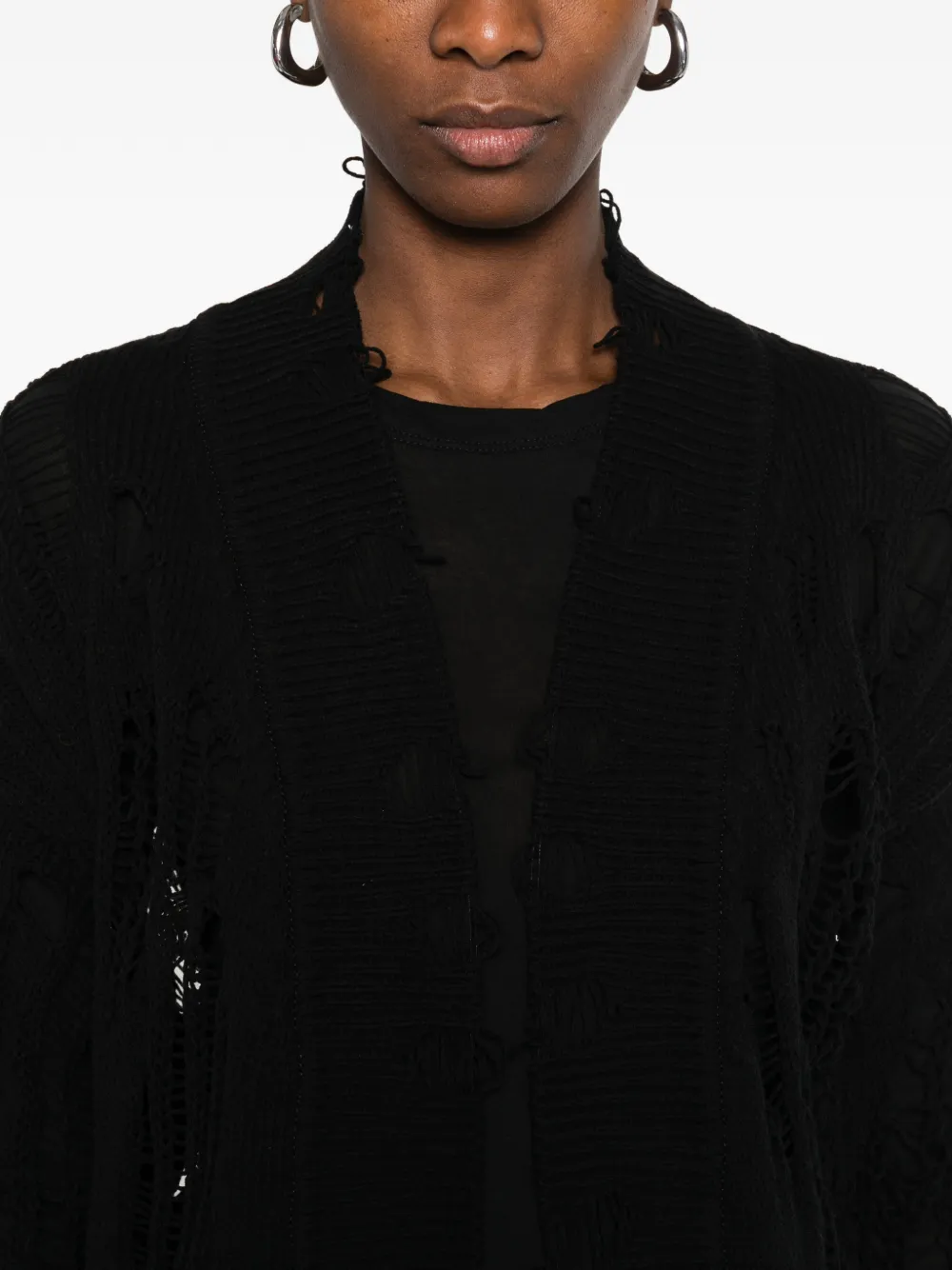 distressed knitwear