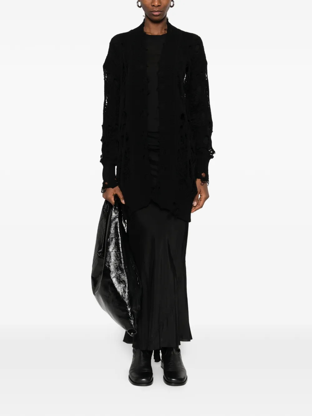  Y's Distressed Knitwear - Black 