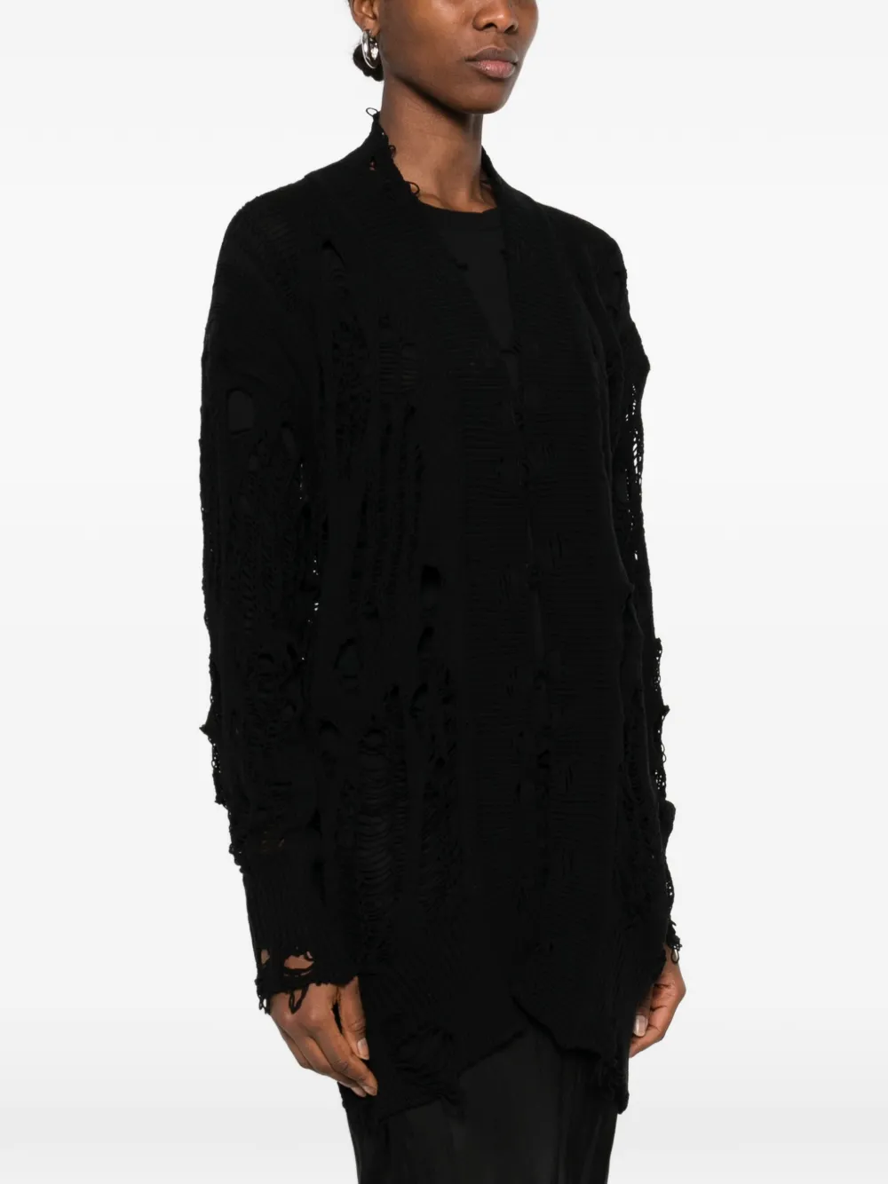  Y's Distressed Knitwear - Black 