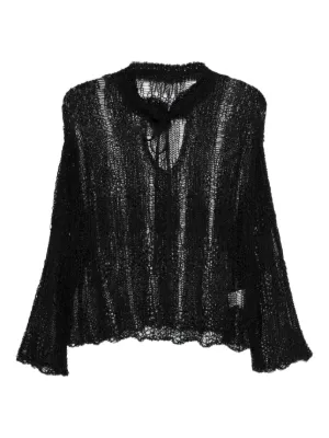 FETICO BOUCLÉ Lace Cardigan | Black | FARFETCH CA