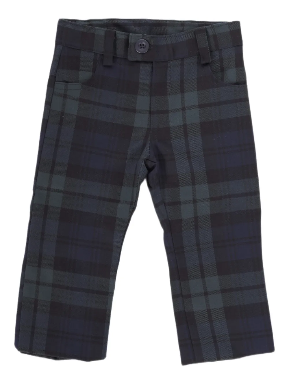 Baroni Firenze Kids plaid trousers - Verde