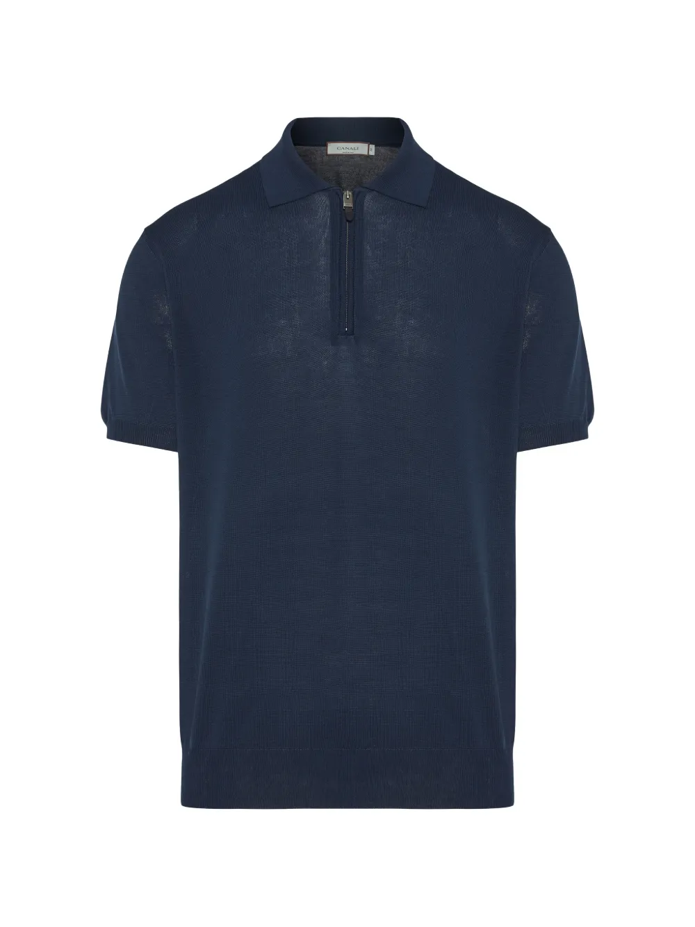Canali zip polo shirt - Blau