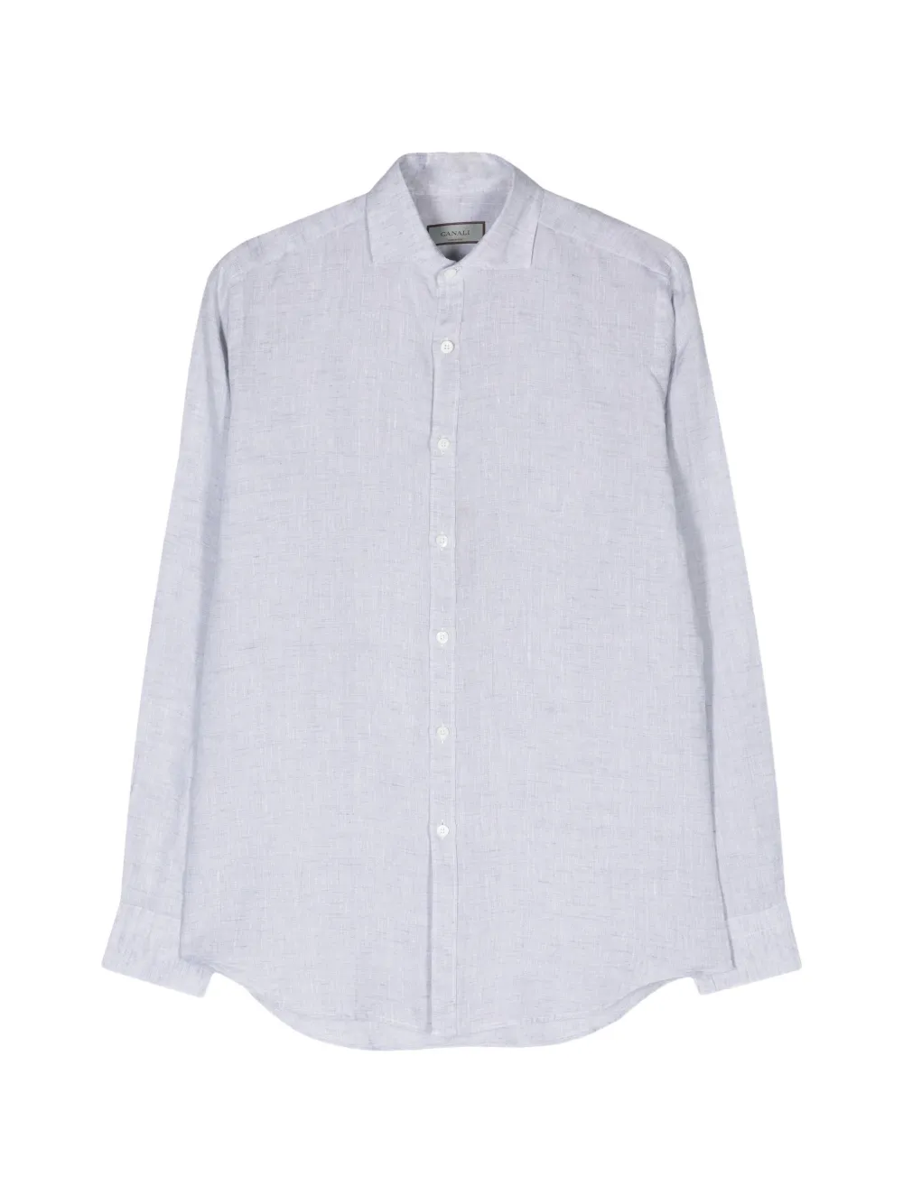 Canali spread-collar long-sleeve shirt - Blau
