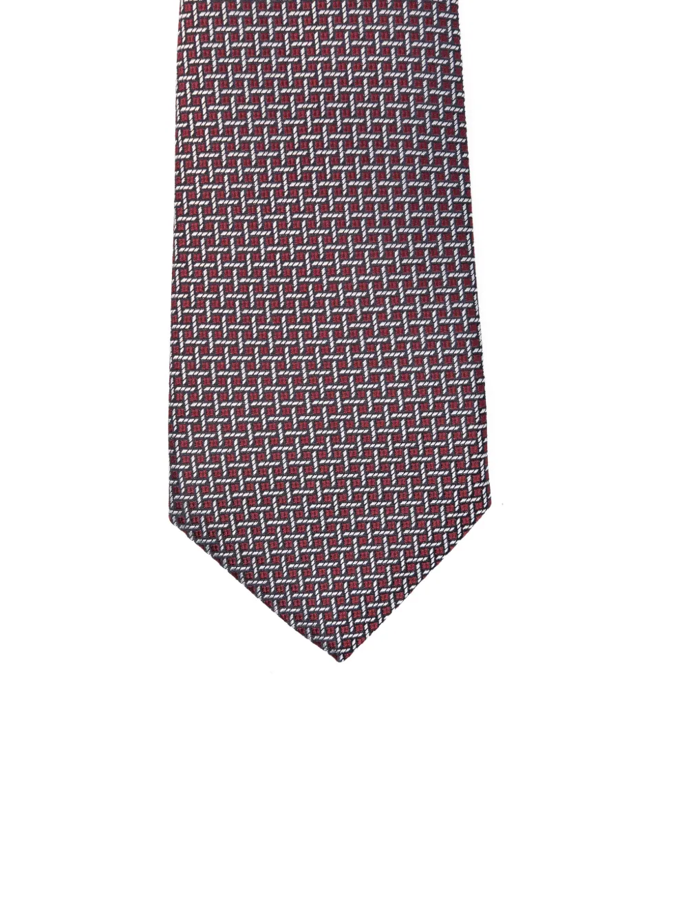 Canali Stropdas met geometrisch patroon Rood