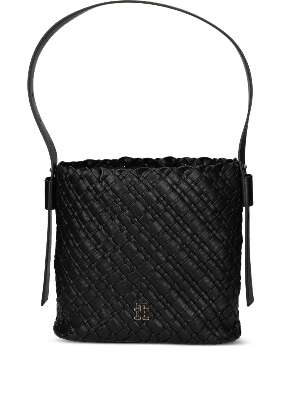 Tommy Hilfiger woven strap shoulder bag - Nero