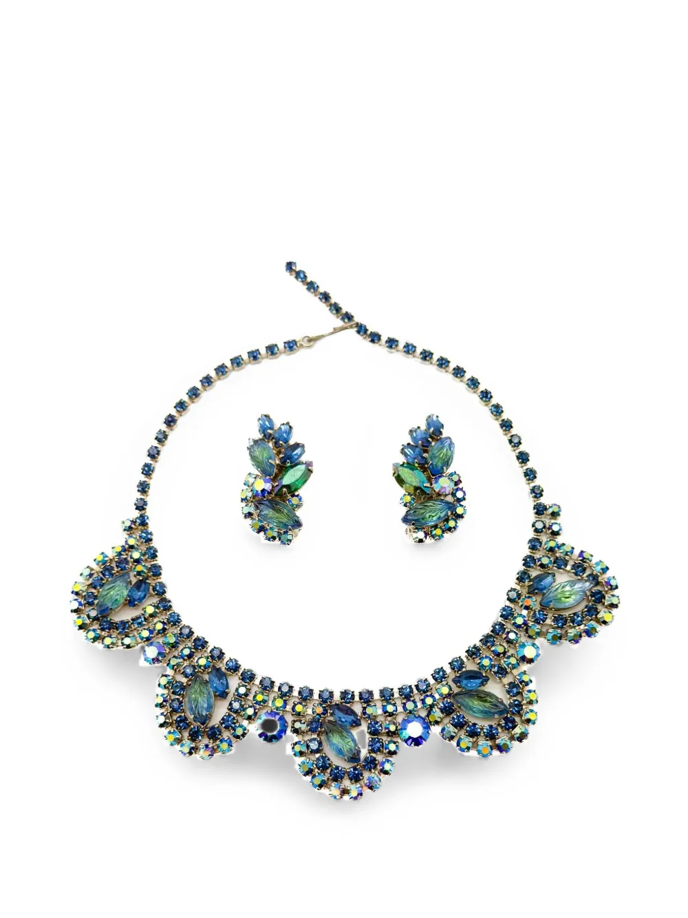 Jennifer Gibson Jewellery 1950s leaf-motif jewellery set (set of two) - Argento