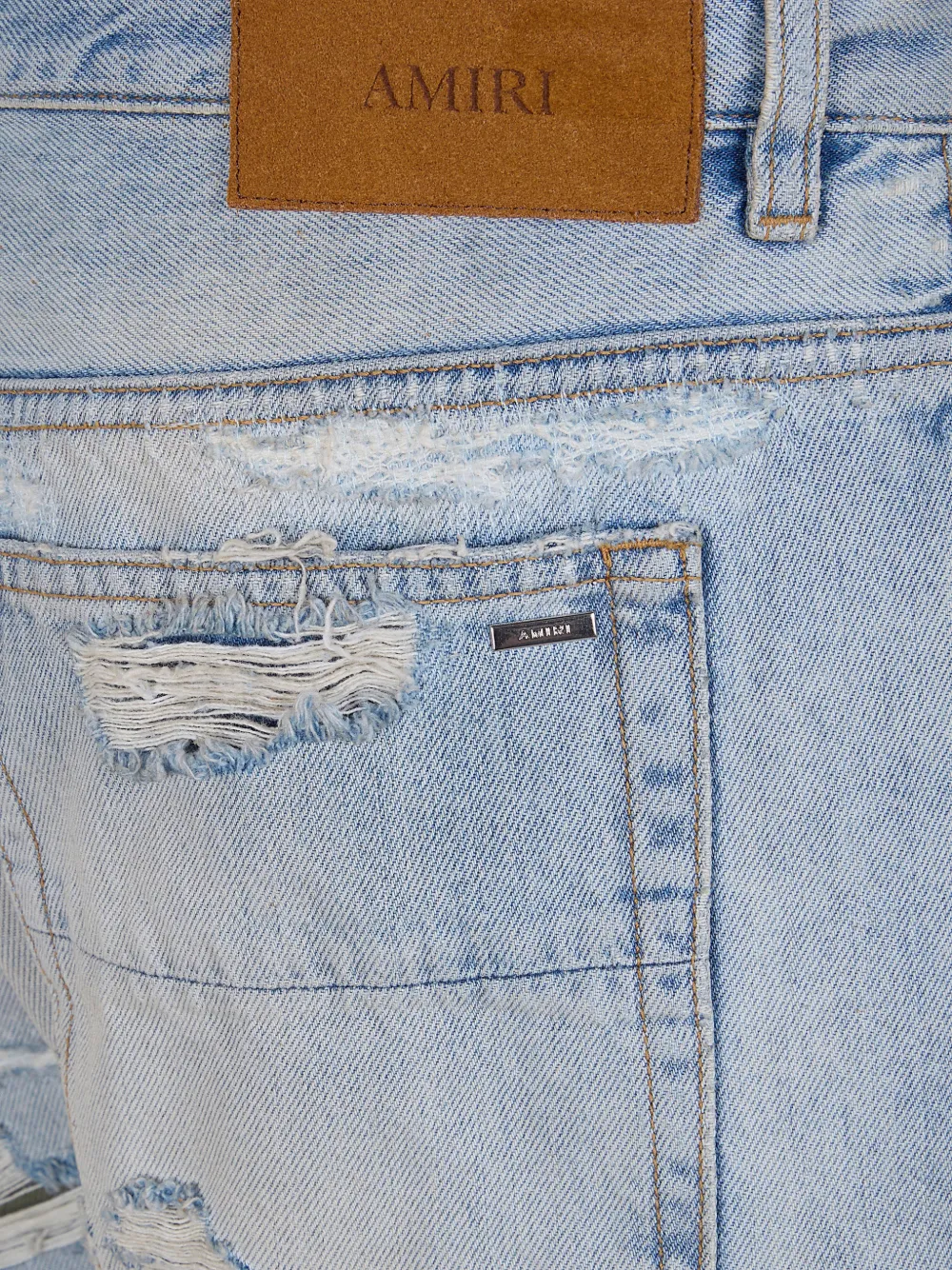  Amiri Distressed-effect Denim Jeans - Blue 