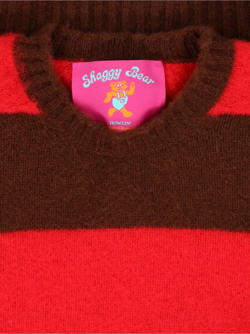  Howlin' Shaggy Bear Wool Sweater - Red 