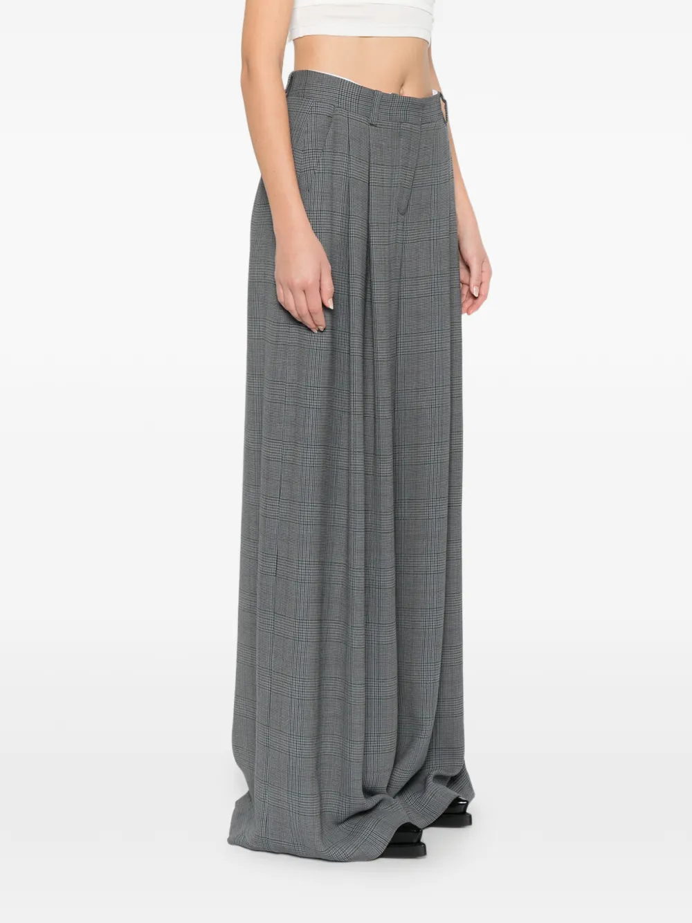  Off-white Pre-owned 2013 Check-pattern Trousers - Grey 