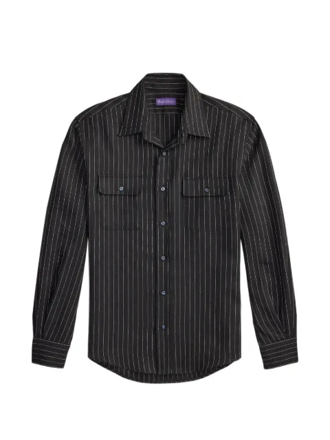 Ralph Lauren Purple Label camisa con estampado de rayas diplomáticas