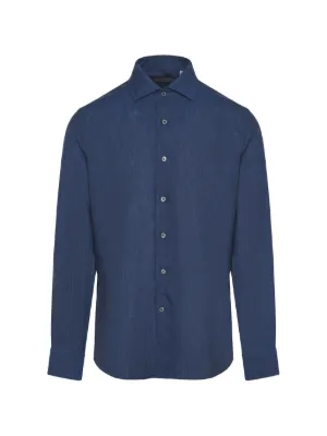 Finamore 1925 Napoli houndstooth-pattern Shirt | Blue | FARFETCH HK
