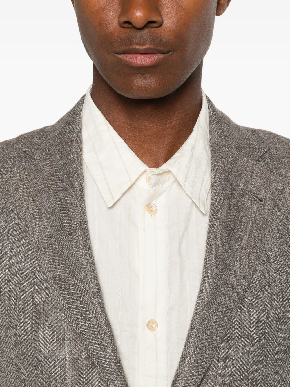 Corneliani Blazer met visgraatpatroon Grijs