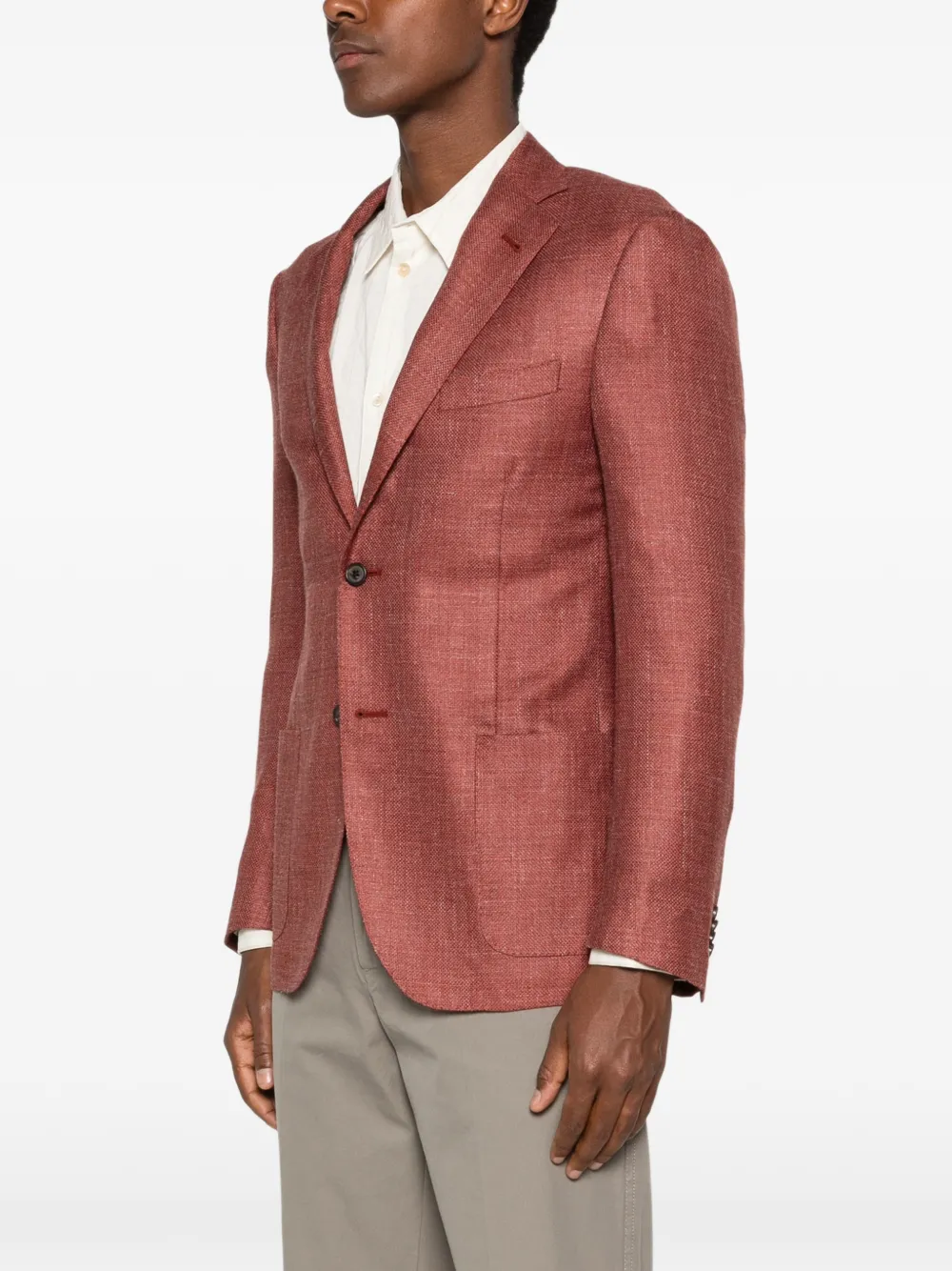 Corneliani Blazer met enkele rij knopen Rood