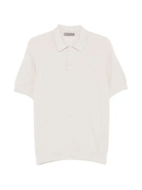 Corneliani waffle-knit polo shirt