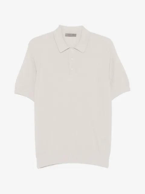 Corneliani waffle-knit polo shirt