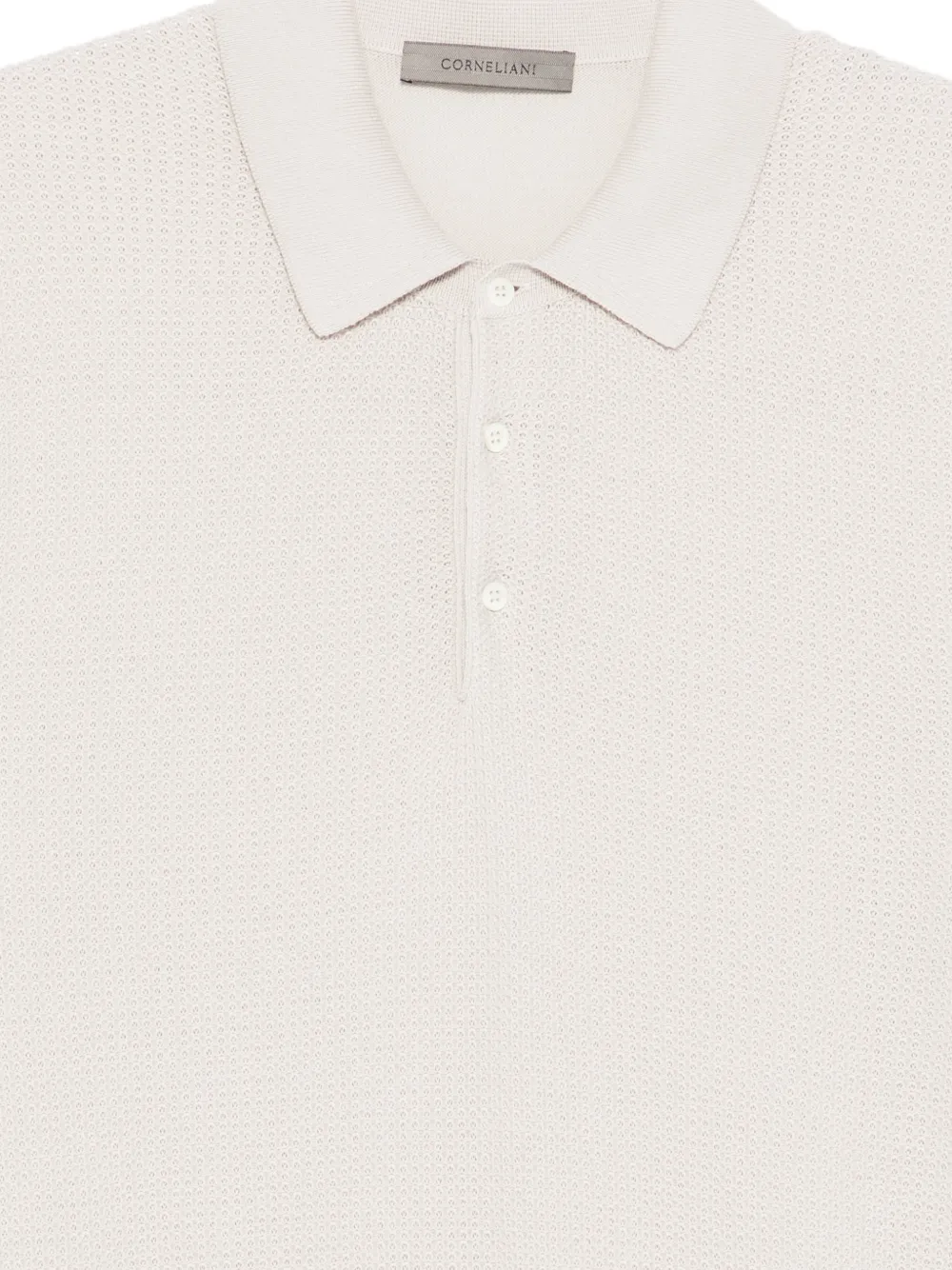 Corneliani Poloshirt met wafelpatroon Beige