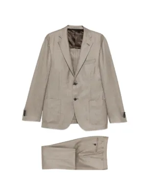 GIORGIOARMANI ダブルスーツ 48 深緑　Lサイズ ヘリンボーン Giorgio Armani ヘリンボーン ダブルスーツ | グレー | FARFETCH JP