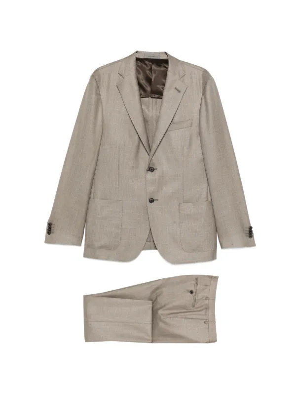 Corneliani Button Suit in Neutrals
