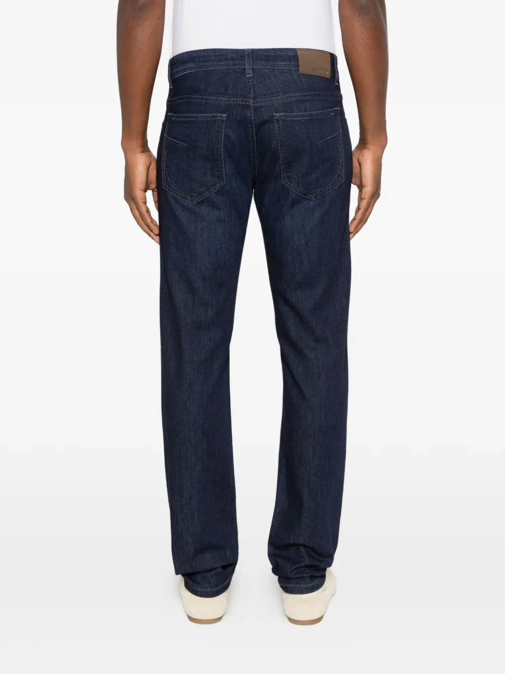 Corneliani Jeans met geborduurd logo Blauw
