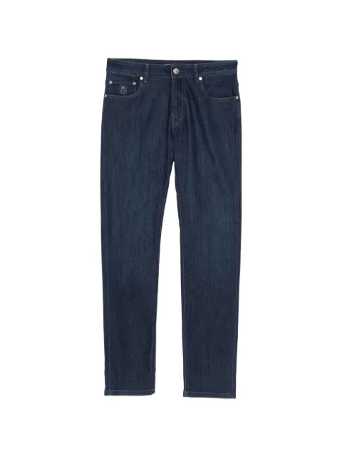 Corneliani logo-embroidered jeans