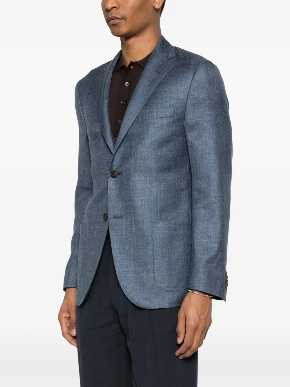  Corneliani Button Single-breasted Jacket - Blue 