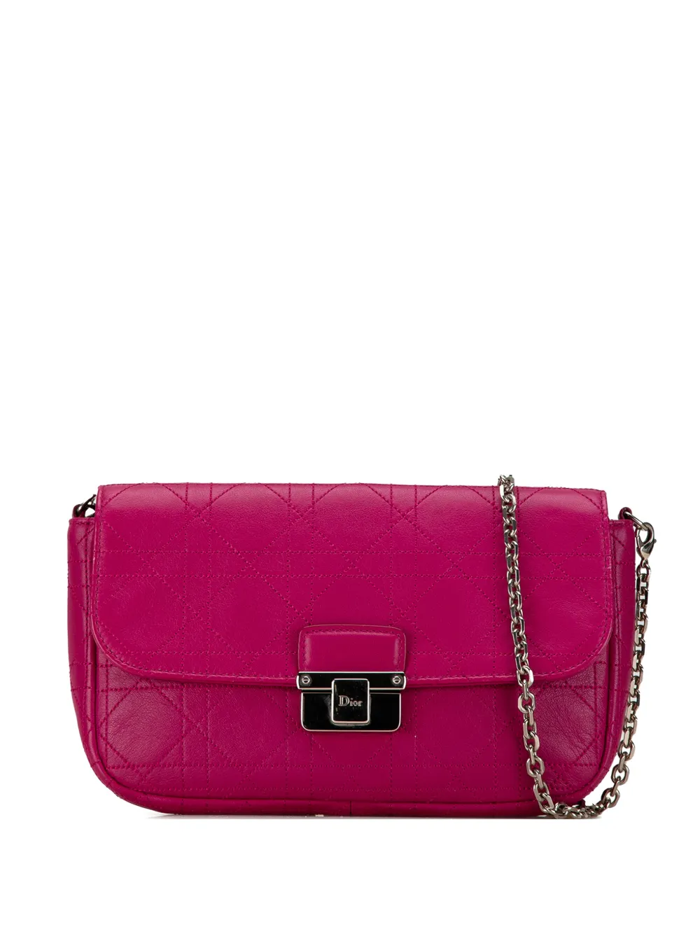 Christian Dior Pre-Owned 2014 Calfskin Cannage Diorling Wallet on Chain crossbody bag - Viola