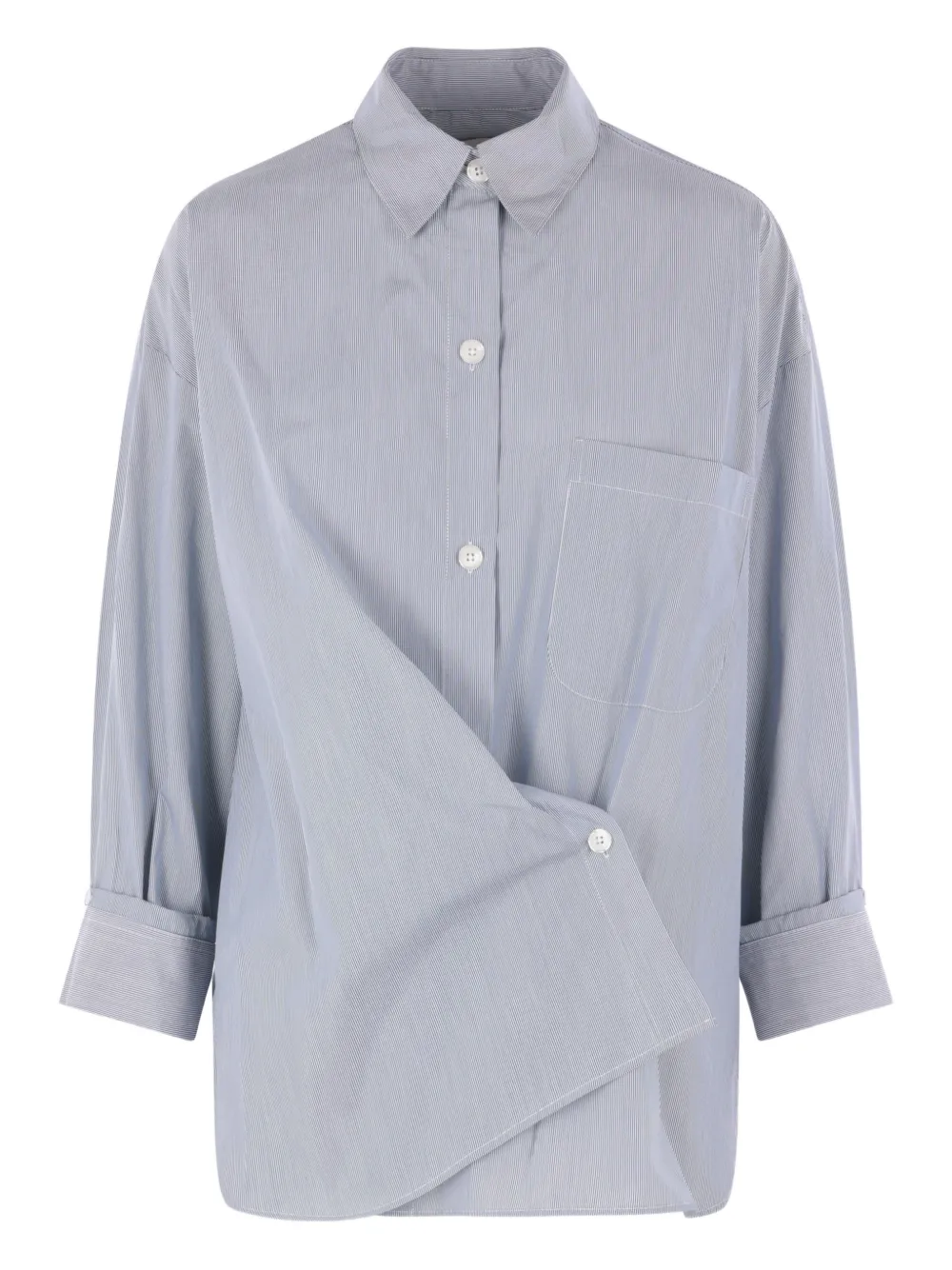 TWP camisa asimétrica a rayas | gris | Image 1