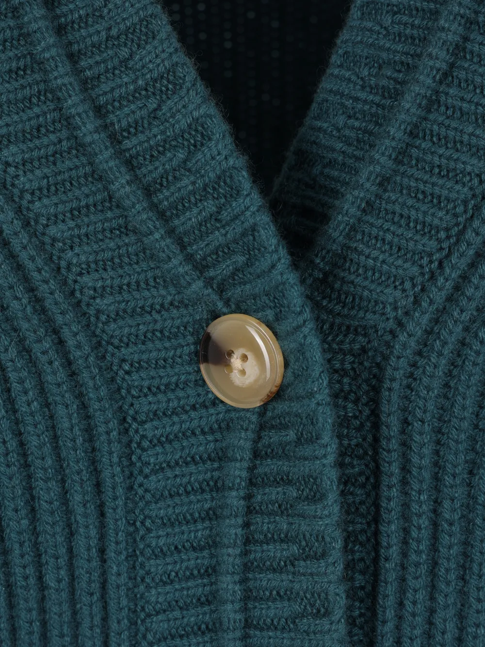 Twp Ribbed Button Cardigan In Green