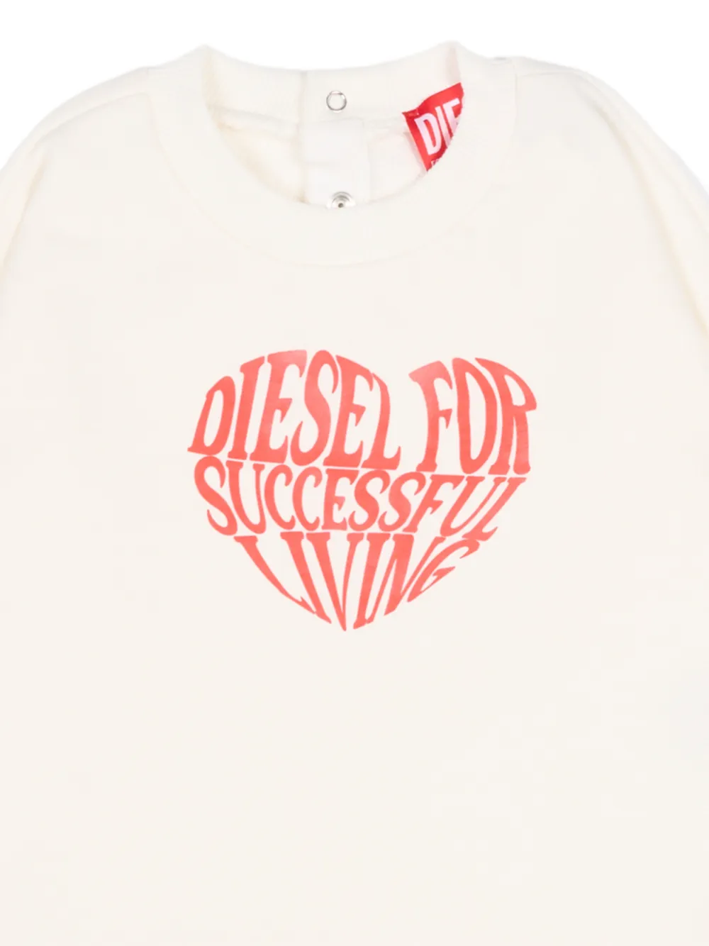 Diesel Kids Trainingspak met hartpatroon Beige