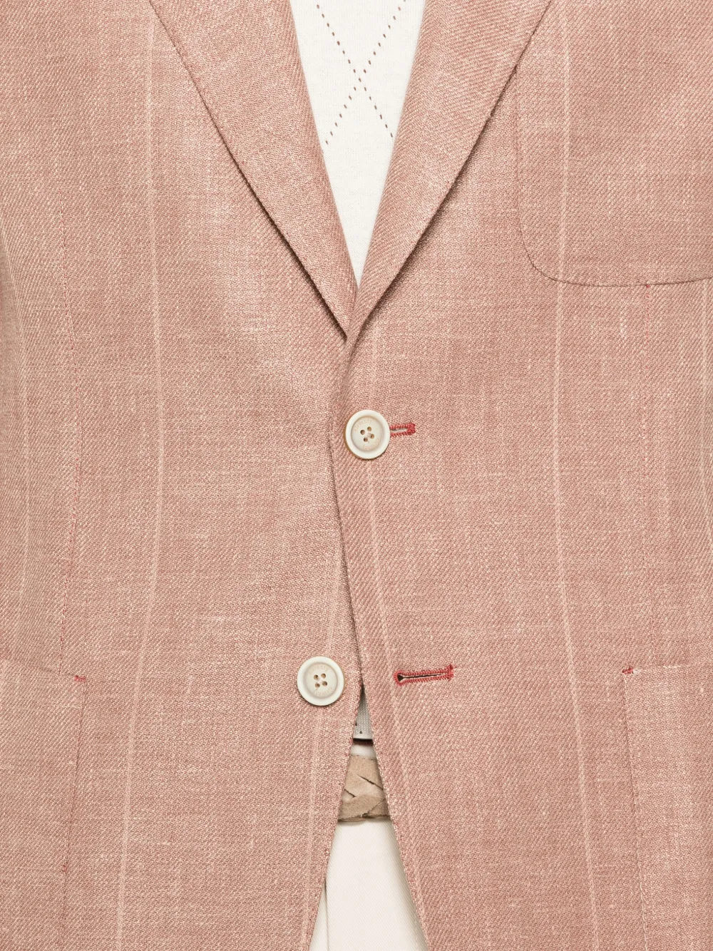 Eleventy Geruite blazer met knopen Roze