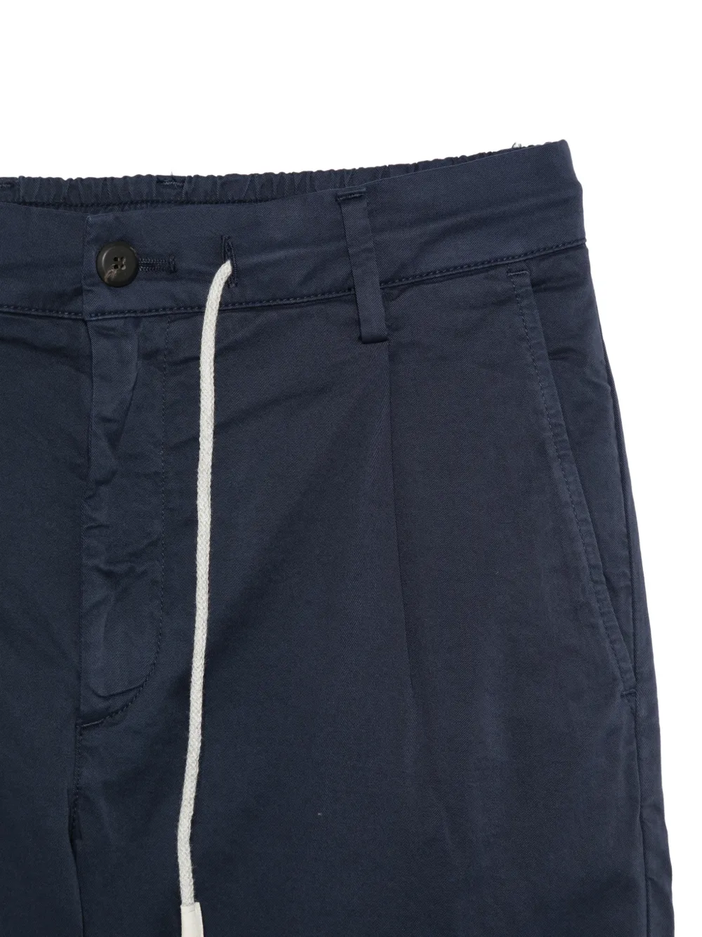 Eleventy Shorts met trekkoord en geplooide voorkant Blauw