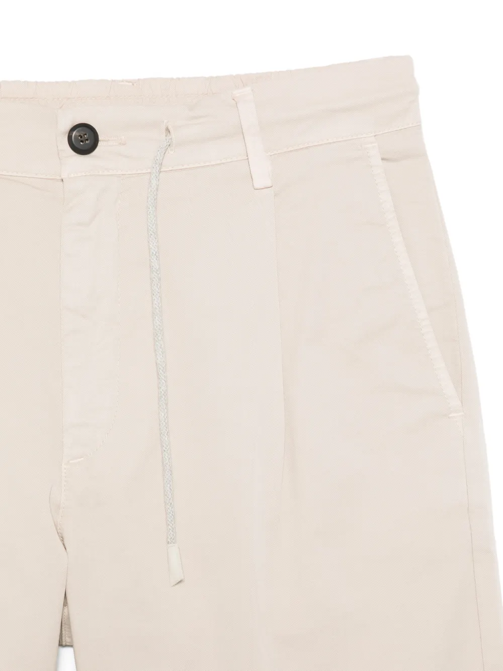 Eleventy Drawstring Pleated-front Shorts In Neutral