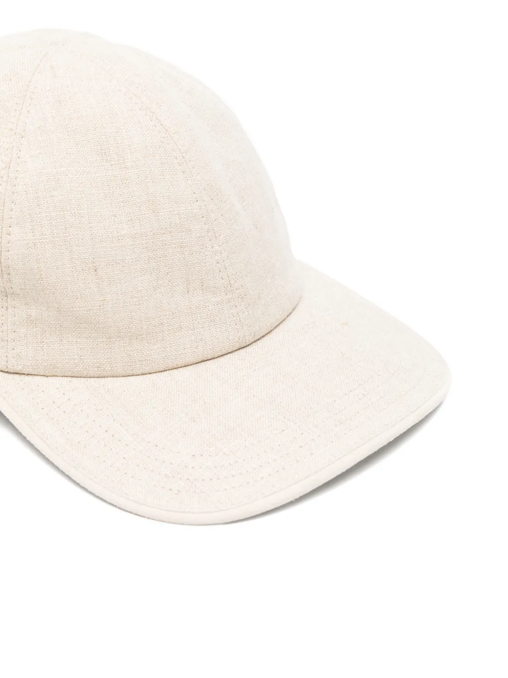 Eleventy Honkbalpet met gewelfde rand Beige