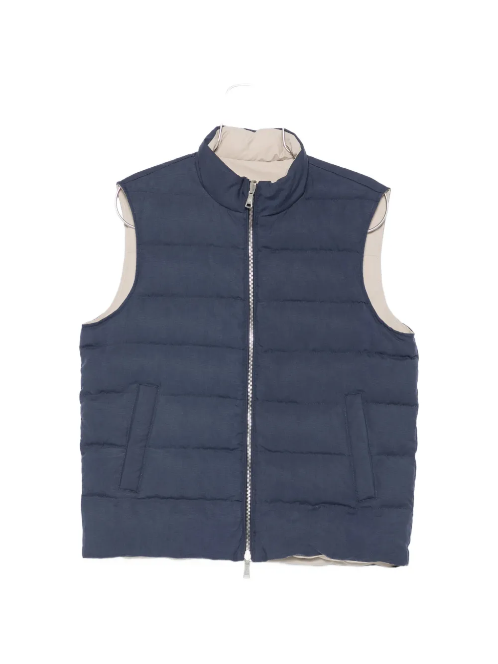 Eleventy Reversible Padded Gilet In Blue