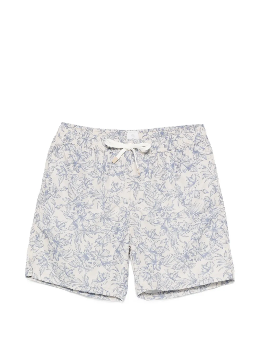 Eleventy Floral-print Swim Shorts In White