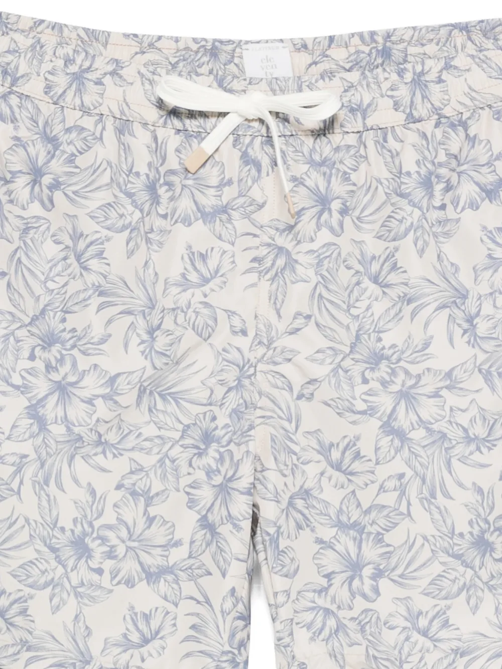 Eleventy Zwembroek met bloemenprint Beige