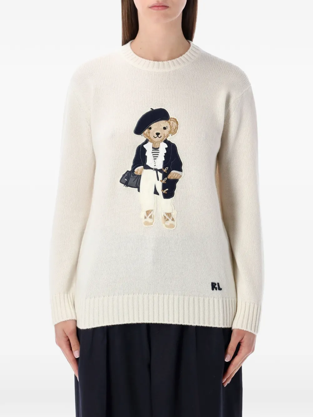 Ralph Lauren Collection bear-embroidered sweater - Toni neutri