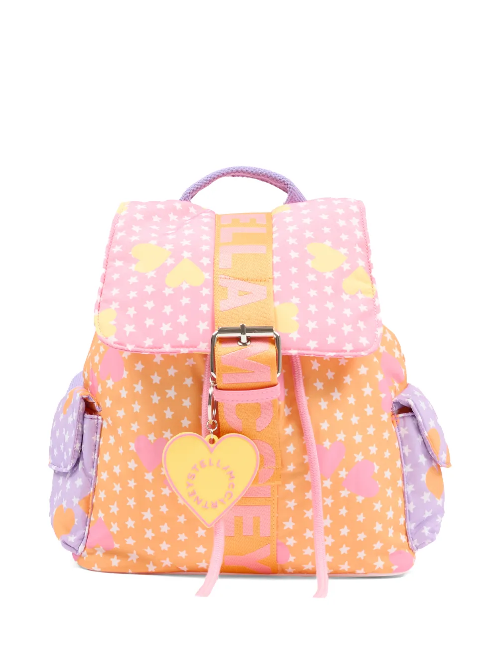 Stella McCartney Kids star-print backpack - Arancione