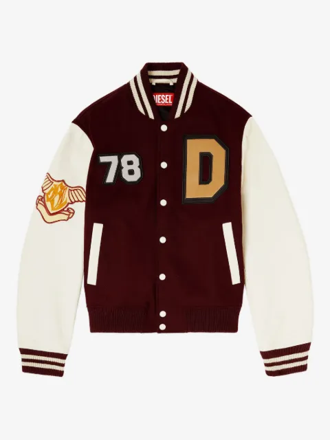 Diesel Jaqueta L-Arry-Cp com patches bordados
