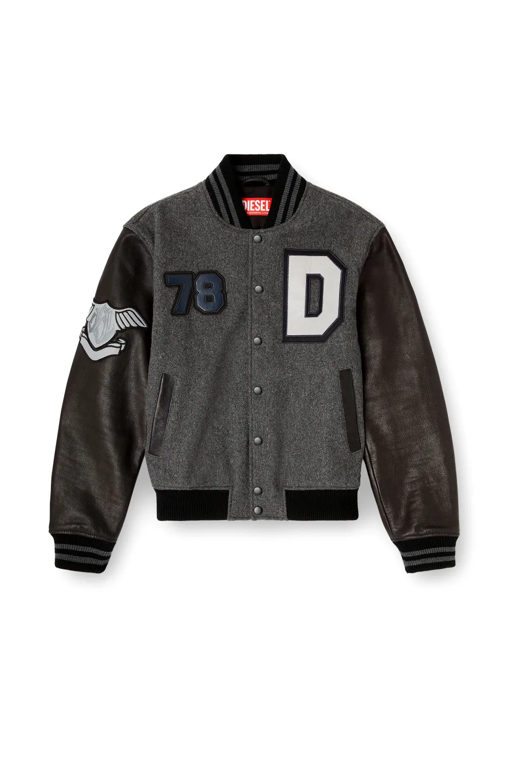 Diesel A-Arry-Cp patches-embroideries jacket - Grigio