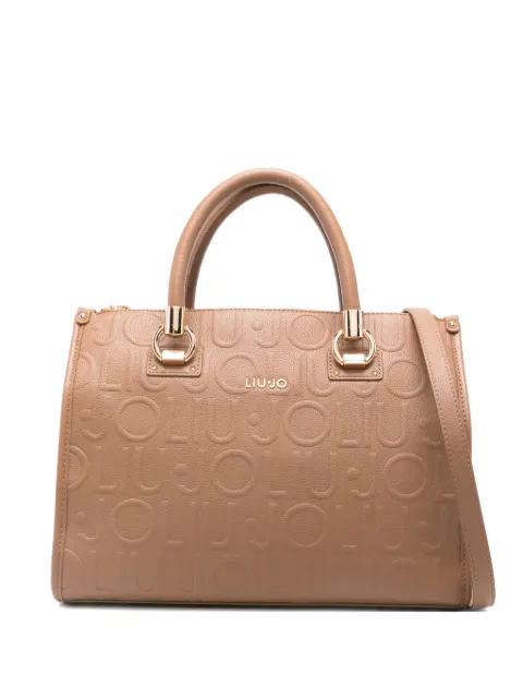 LIU JO embossed satchel leather tote bag