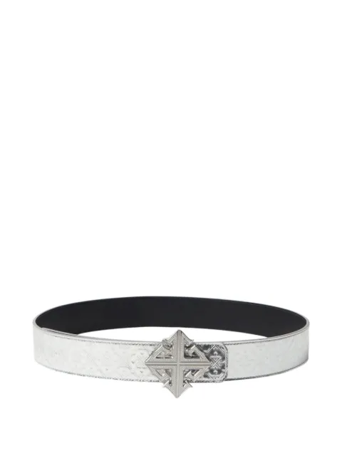 GUAPI crystal-encrusted cross buckle belt
