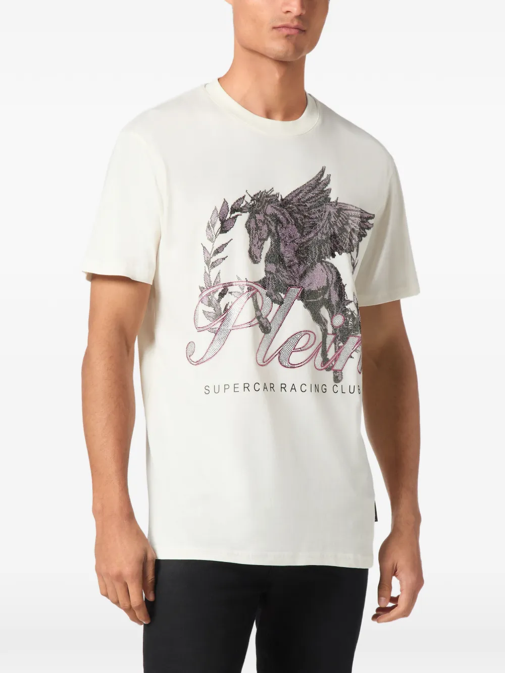 Philipp Plein Pegasus T-shirt met print Beige