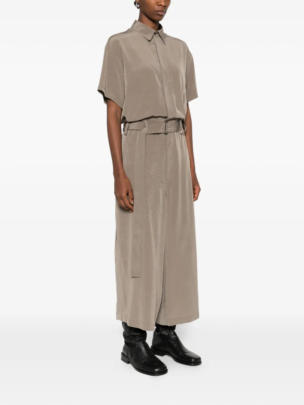  Y's Belted Pocket Jumpsuit - Neutrals 