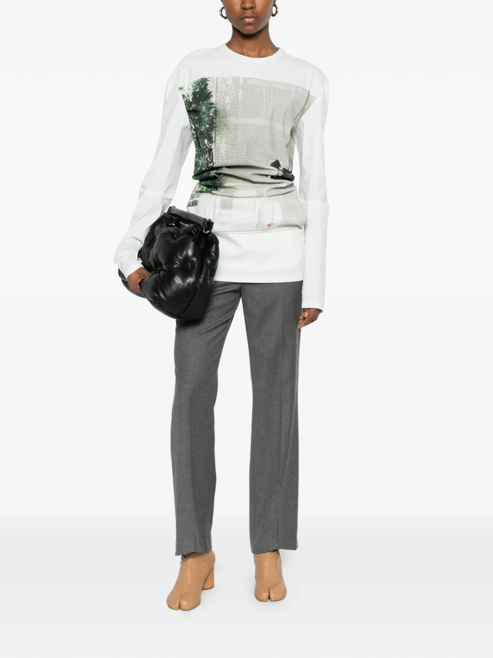 John Galliano Pre-Owned 1990s pantalon met ritssluiting - Grijs